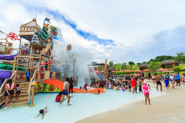 Splash-bucket dumps at the pirate-ship structure